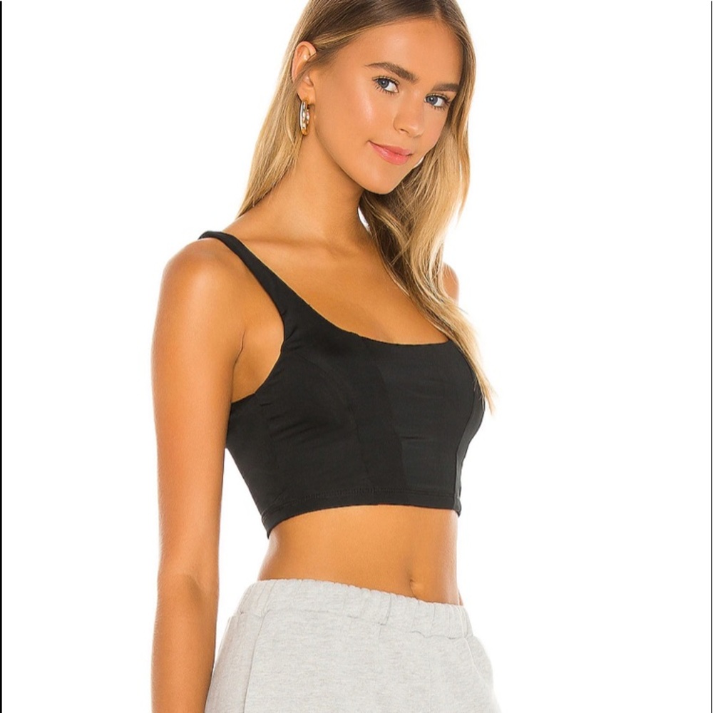 Free People Be Cool Brami Black Cropped Top Various Sizes S/M NEW